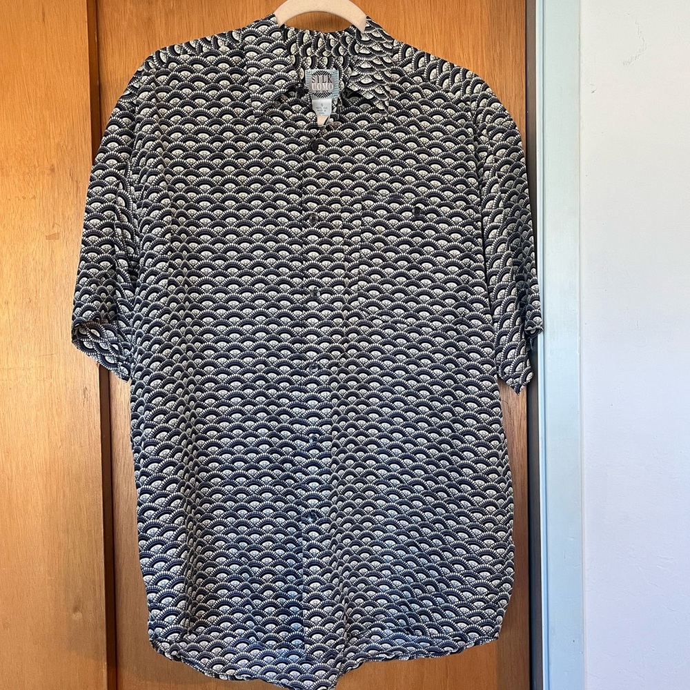 SILK UOMO Button-up Short-Sleeve Shirt Sz S